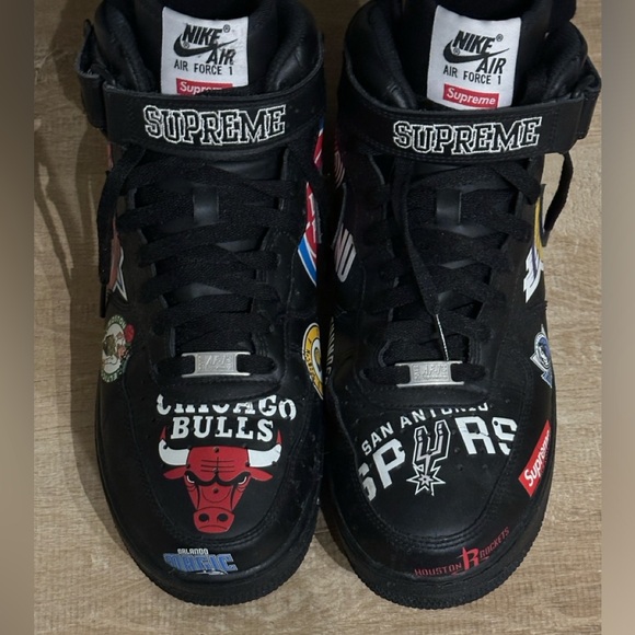 2018 Supreme NBA Black Nike Air Force 1 Mid '07 SS18 - Picture 7 of 10